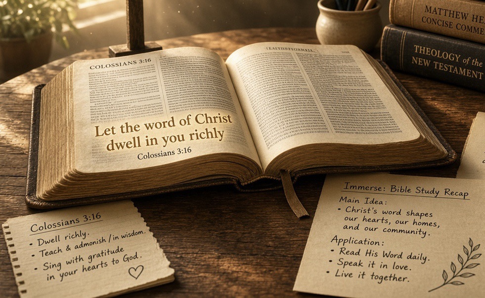 Letting the Word of Christ Dwell Richly: A Recap of Our First Immerse Study in&nbsp;Colossians